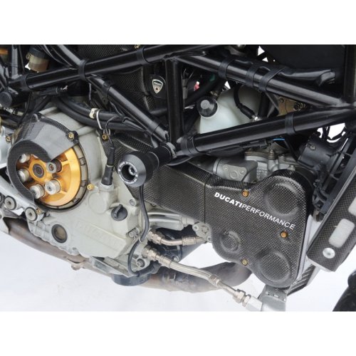 Padací protektory PH01 Ducati Monster 600 / 625 / 695 / 750 / 800 / 900 / 900S / S2R / S1000 - Barva protektorů: Bílý polyamid