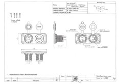 Dvojitá zásuvka do panelu 1x CL + 2x nabíječka USB voděodolná