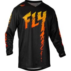 MOTOKROSOVÝ DRES F-16, FLY RACING - USA 2024 DĚTSKÉ (ČERNÁ/ŽLUTÁ/ORANŽOVÁ) Velikost YXL
