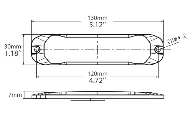 PROFI SLIM výstražné LED světlo vnější, oranžové, 12-24V, ECE R65