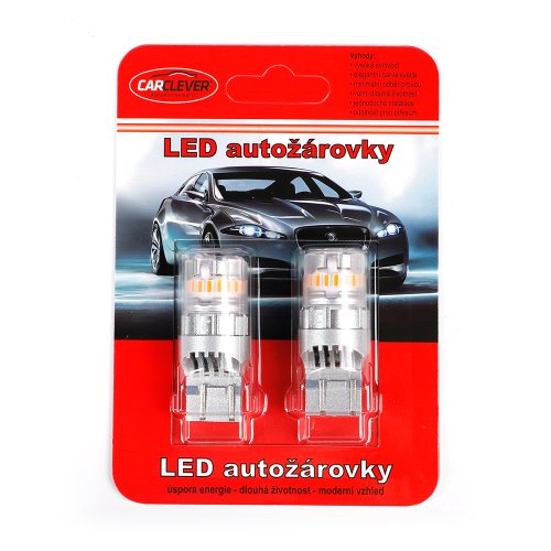 LED T20 (7443) oranžová, 12V, 23LED SMD