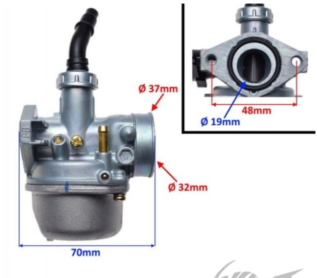 Karburátor 110cc/125cc (manuální sytič)
