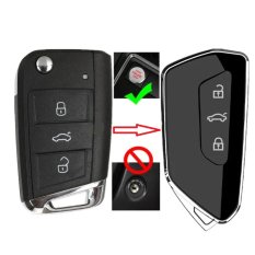 Náhr. obal klíče pro VW, 3-tlačítkový