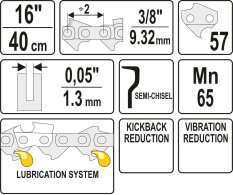 Řetěz na motorovou pilu 16" 3/8"