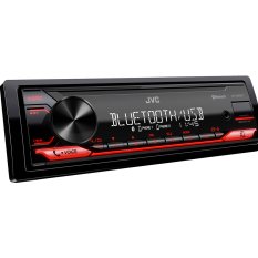 JVC autorádio bez mechaniky/Bluetooth/USB/AUX/červená barva podsvícení/odním.panel