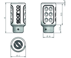 hliníková řadící páka SPARCO - Racing - koncovka řadící páky