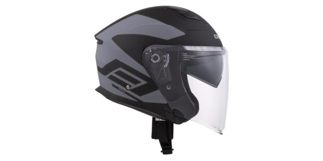 OTEVŘENÁ PŘILBA JET TECH CORSO, CASSIDA (ČERNÁ MATNÁ/ŠEDÁ)