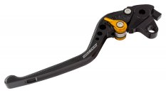 BikeTek Nastavitelný CNC Clutch Lever Long - Black / Gold Adjuster - # C57