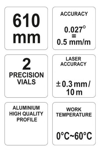 Vodováha digitální 610 mm s laserem