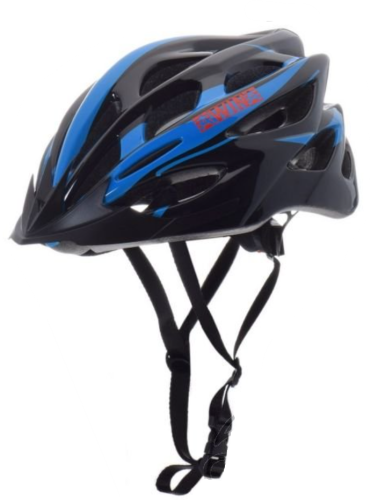 Přilba na kolo - cyklo helma  černá/modrá AWINA - Velikost L 58-61cm