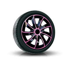 NRM Poklice 15" QUAD BICOLOR BLACK/PINK  4 ks_b