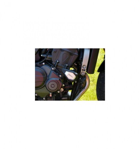 Padací slidery SL01 Honda CB 600 / F / S Hornet / CBF 600 / N / S - Barva krytek: Červený eloxovaný hliník, Barva sliderů: Černý polyamid