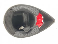MX cross helma červená - kompozit se systémem "CLICK"