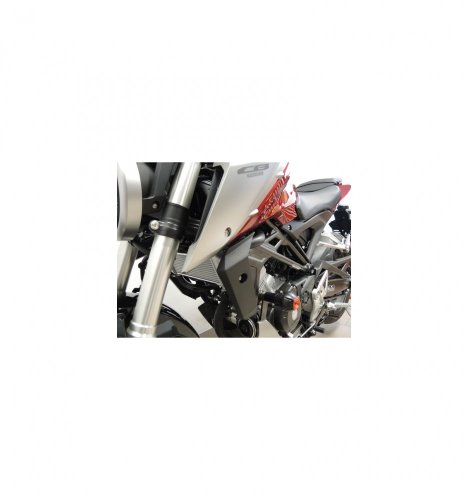 Padací protektory PHV Honda CB 125R Neo Sport Café - Barva krytek: Červený eloxovaný hliník, Typ protektoru: PHV1K-půlkulatý černý protektor