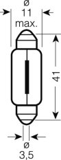 OSRAM 24V 10W SV8,5-8 10W standard (10ks)