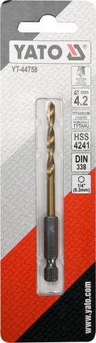 Vrták na kov TITAN 1/4" 4,2mm