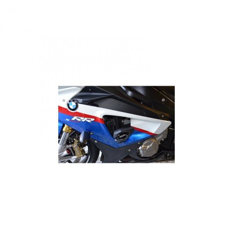 Padací slidery SL01 BMW S 1000RR - Barva krytek: Červený eloxovaný hliník, Barva sliderů: Černý polyamid