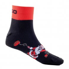 Eigo Thermolite Santa Socks Black / Red - Small (35-38)