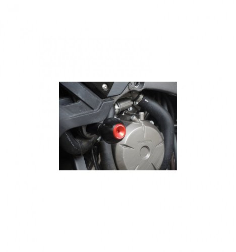 Padací protektory PHV Honda VFR 1200 Crosstourer - Barva krytek: Červený eloxovaný hliník, Typ protektoru: PHV1K-půlkulatý černý protektor